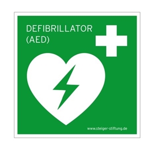BSS - Aufkleber AED-Piktogramm