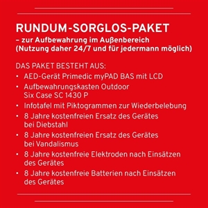 BSS – PRIMEDIC MYPAD BAS+AED AUSSENWANDKASTEN SIX CASE SC 1430 P+INFOTAFEL+BETREUUNG